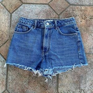 Forever21 High Waisted Medium Wash Denim Cutoffs